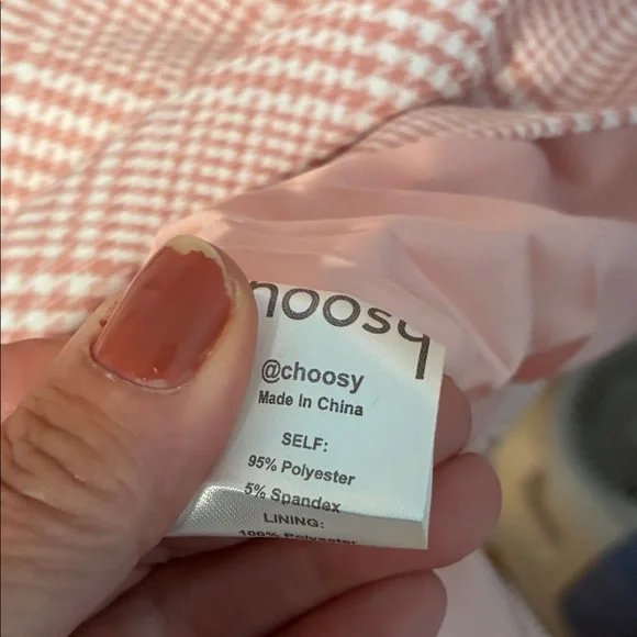 Pink Plaid Women's Long Sleeve Dress Holiday Party Ready Choosy - Picture 6 of 6